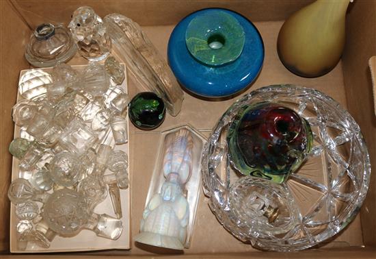 A quantity of mixed glassware including Medina, stoppers, etc.